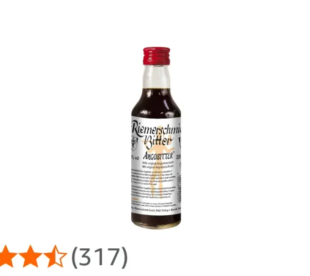 Riemerschmid Angobitter, eine aromatische Alternative zu Angostura Bitter, in kleiner Flasche.